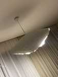 Lampa klosz nieregularny wabisabi japandi zyrandol do salonu z masy