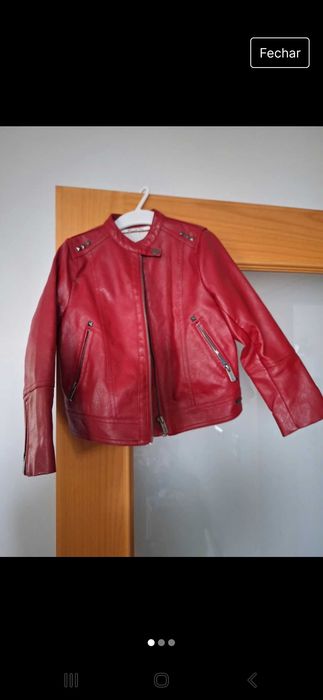 Casaco cabedal menina