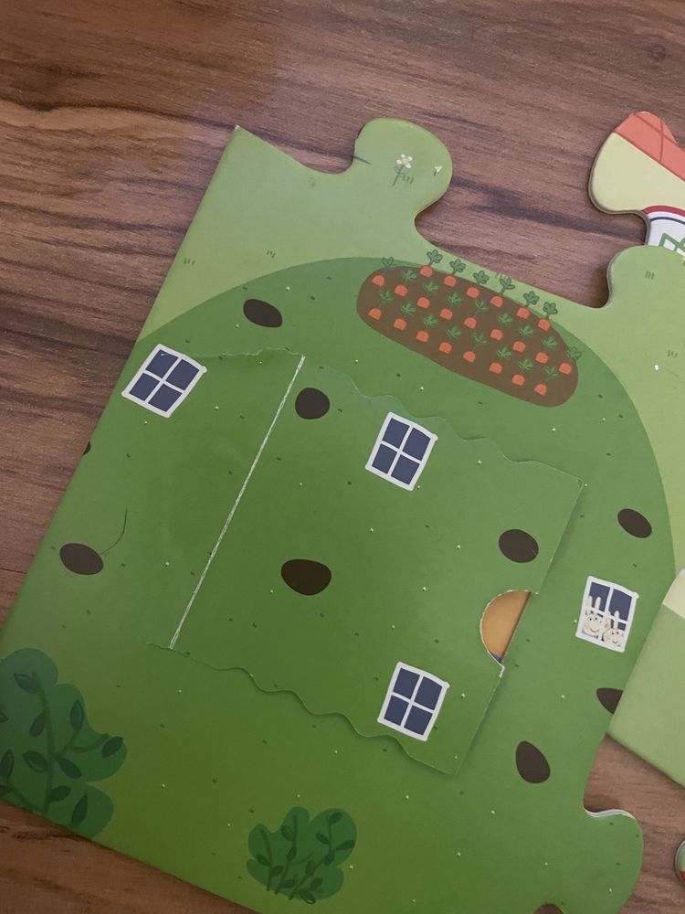 Puzzle Świnka Peppa z otwieranymi okienkami