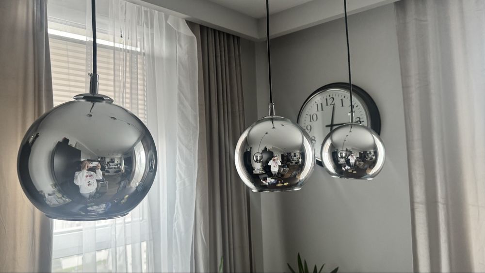 Lampa sufitowa Srebrna Kula