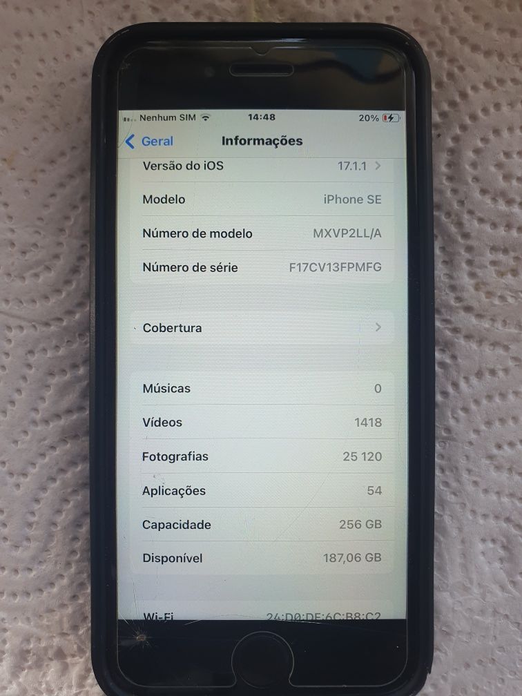 iPhone SE 2a geração 256gb como novo