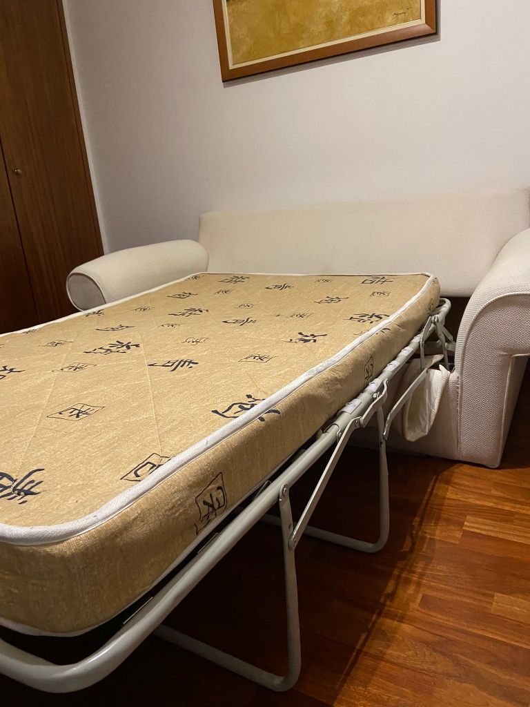 Sofá cama 2 lug com colchão de molas