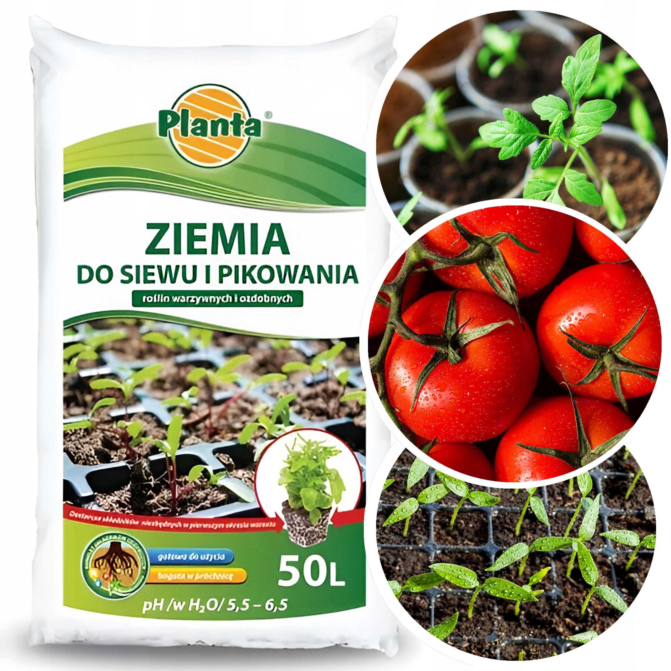 Ziemia do WYSIEWU I PIKOWANIA do Warzyw i Roślin Planta 50 L