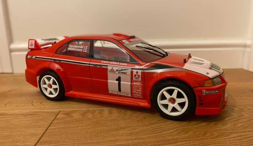 KAROSERIA HPI WR8 Tamiya TGX 1:8 Mitsubishi lancer evo VI WRC 300mm