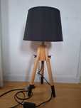 Lampa stołowa czarny abażur
