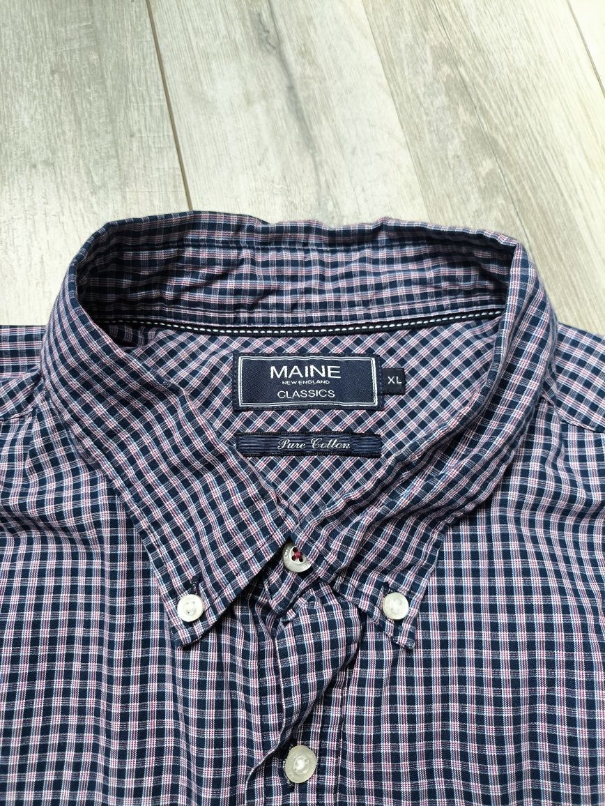 elegancka koszula w kratę wysokiej jakości premium męska