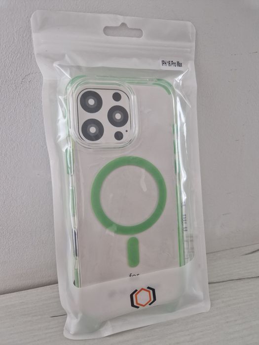 Tel Protect Strap Clear Case do Iphone 16 Pro Max zielony