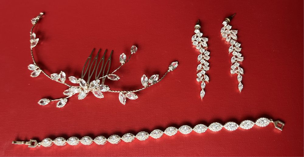 Biżuteria ślubna z różowego złota