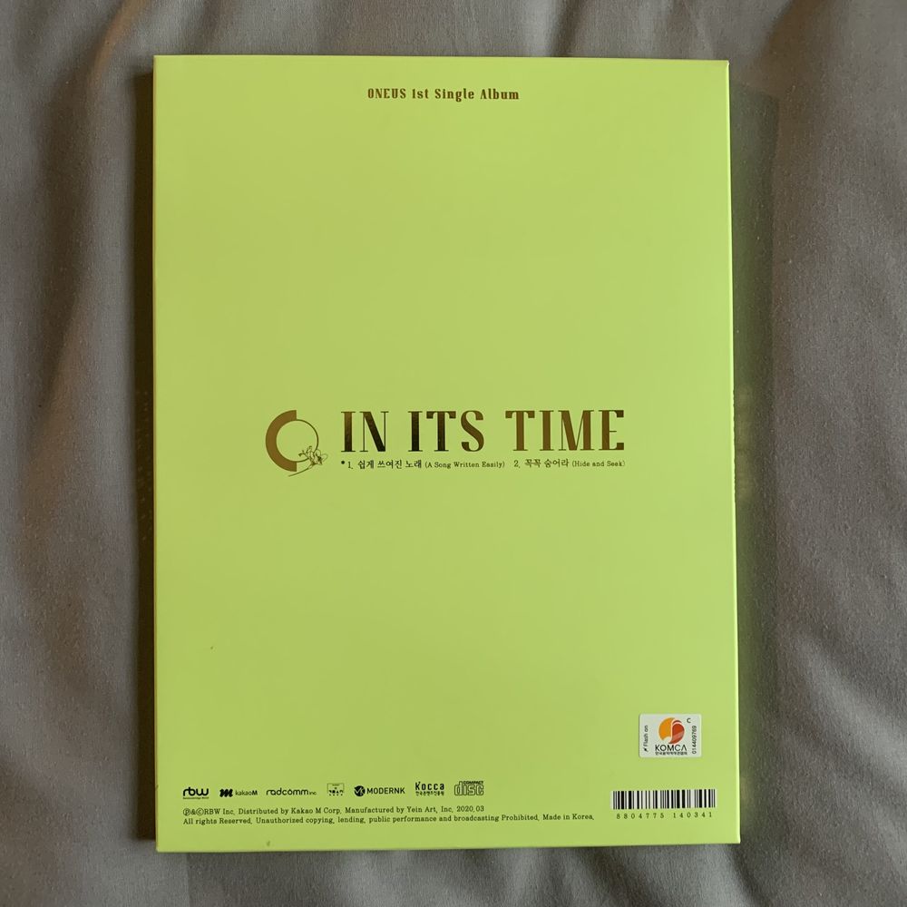 Oneus In Its Time Album kpop