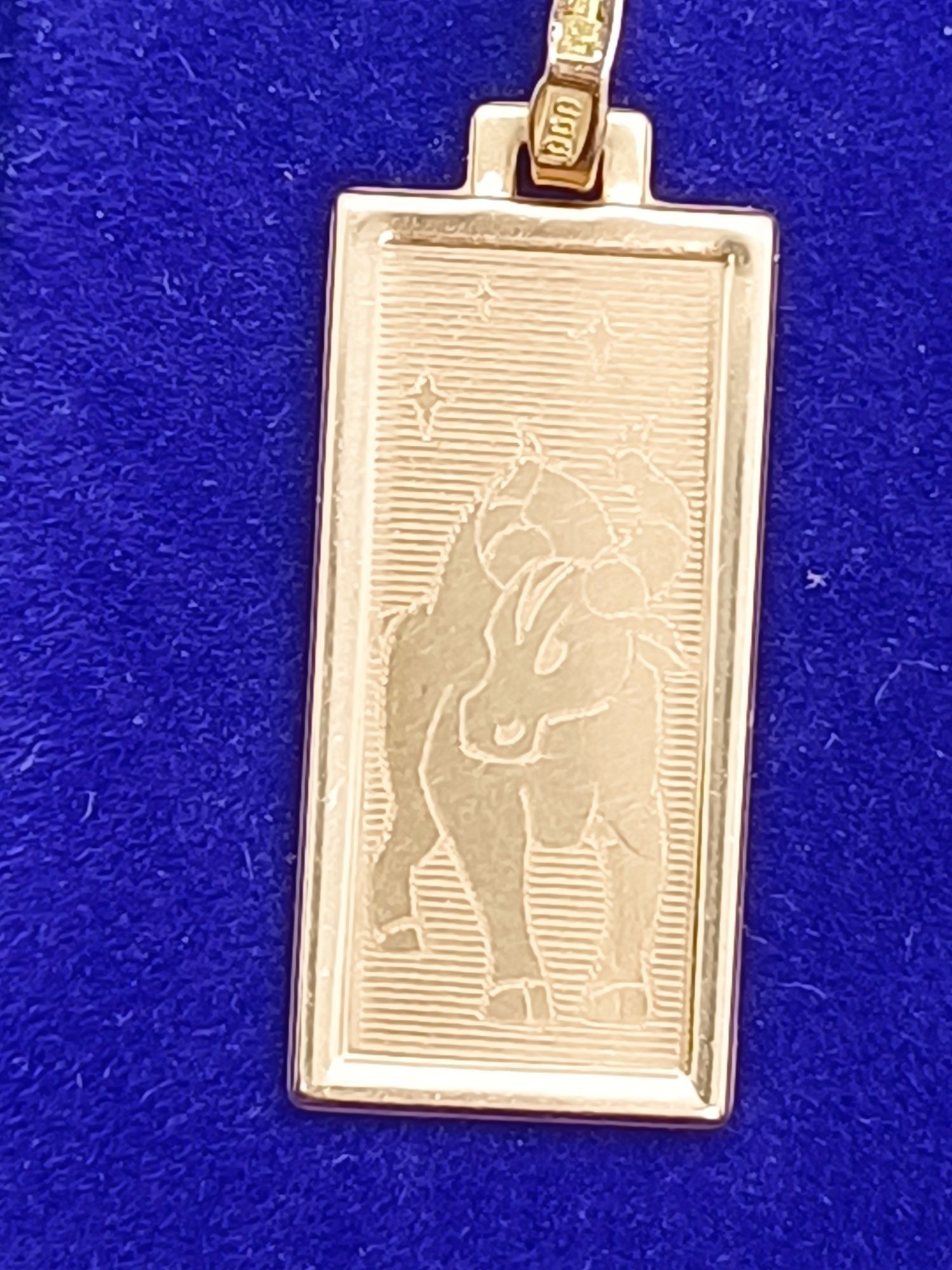 Klasyczna zawieszka zodiak byk ze złota, złoto 583