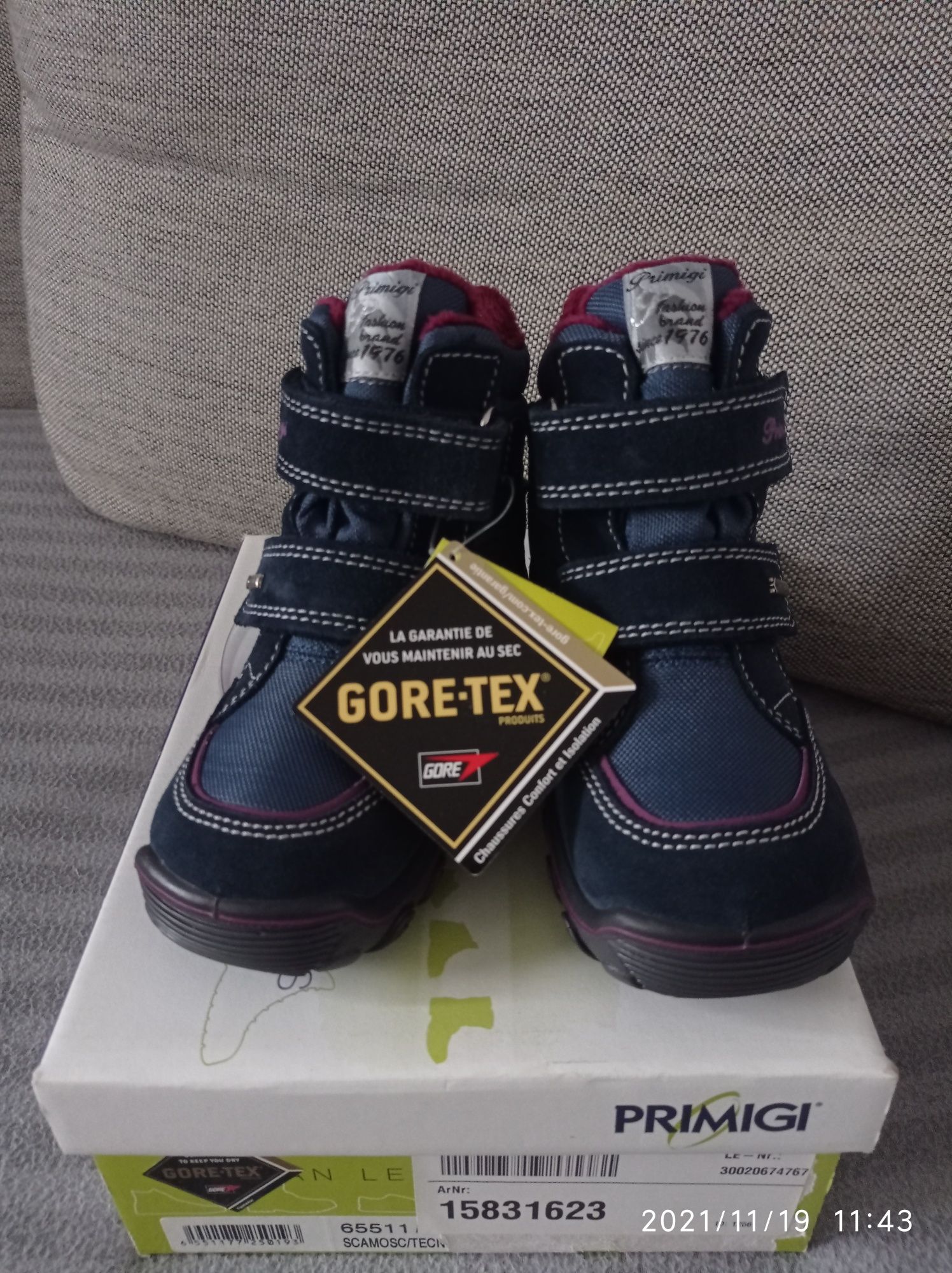 Nowe buty zimowe, kozaki firmy PRIMIGI, GORETEX, rozm. 25.