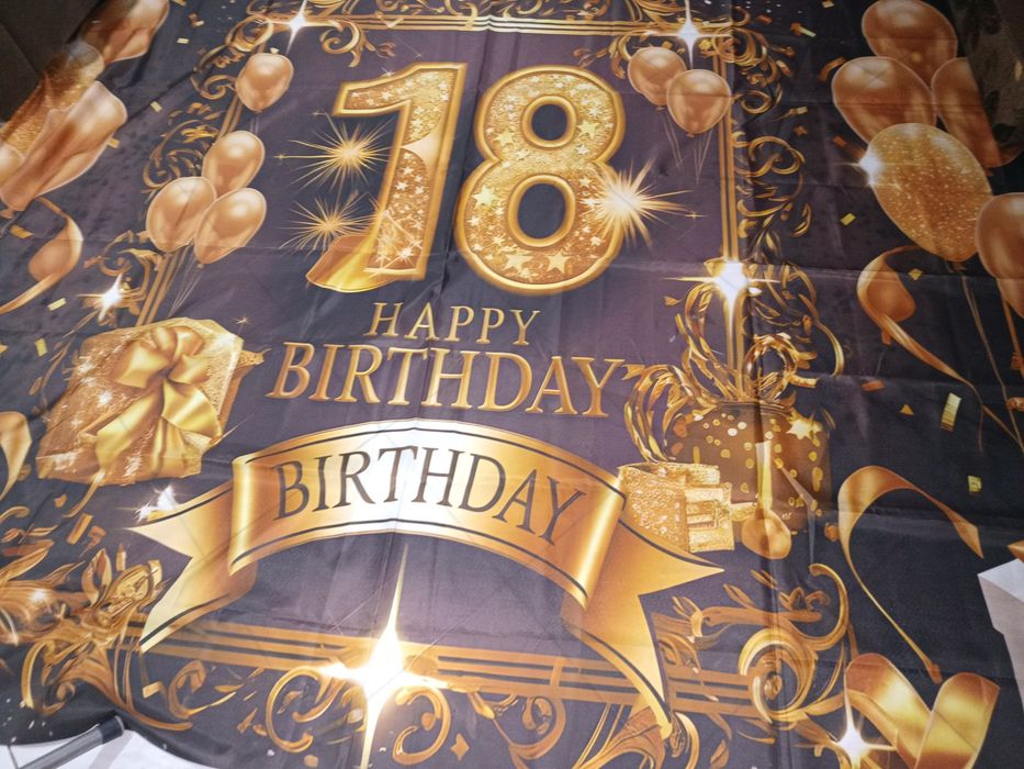 Baner Ścianka 230cm x 180cm 18ste Urodziny