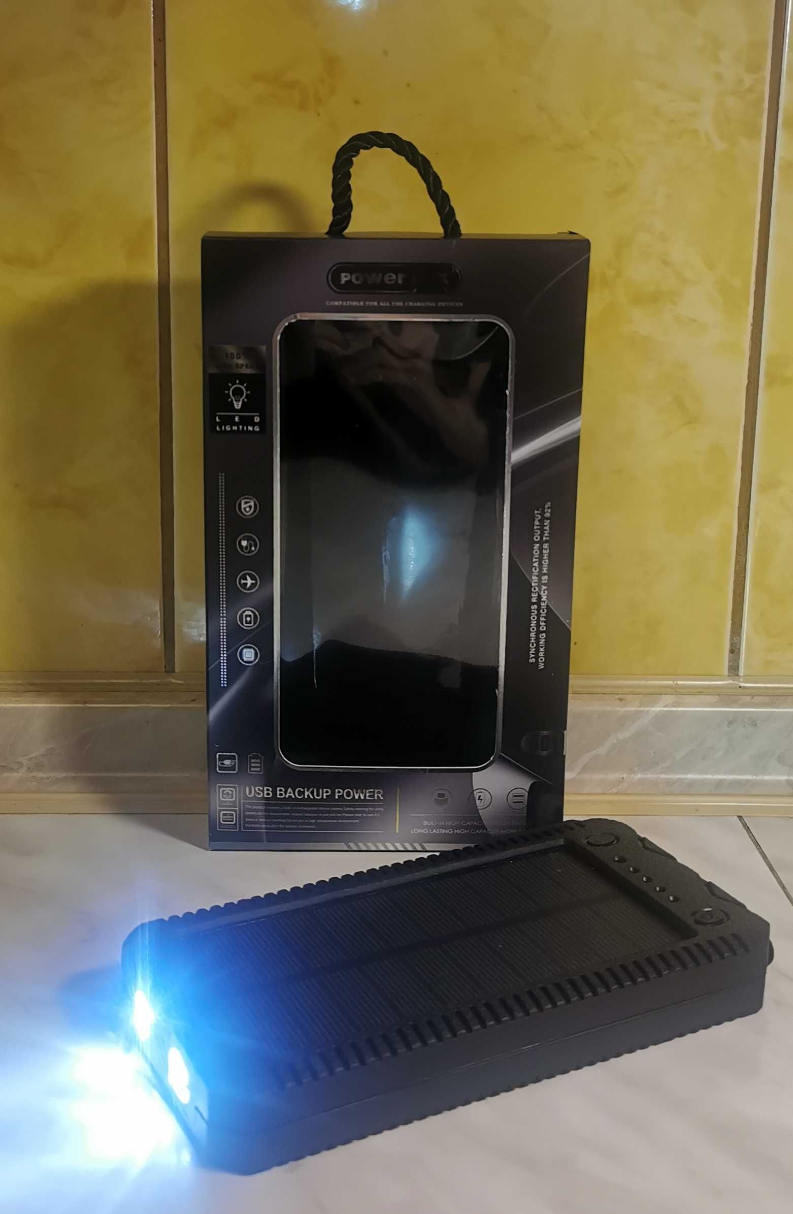 Повербанк з Сон. Зарядкою, Ліхтарем і Запальничкою QL-268 20000mAh