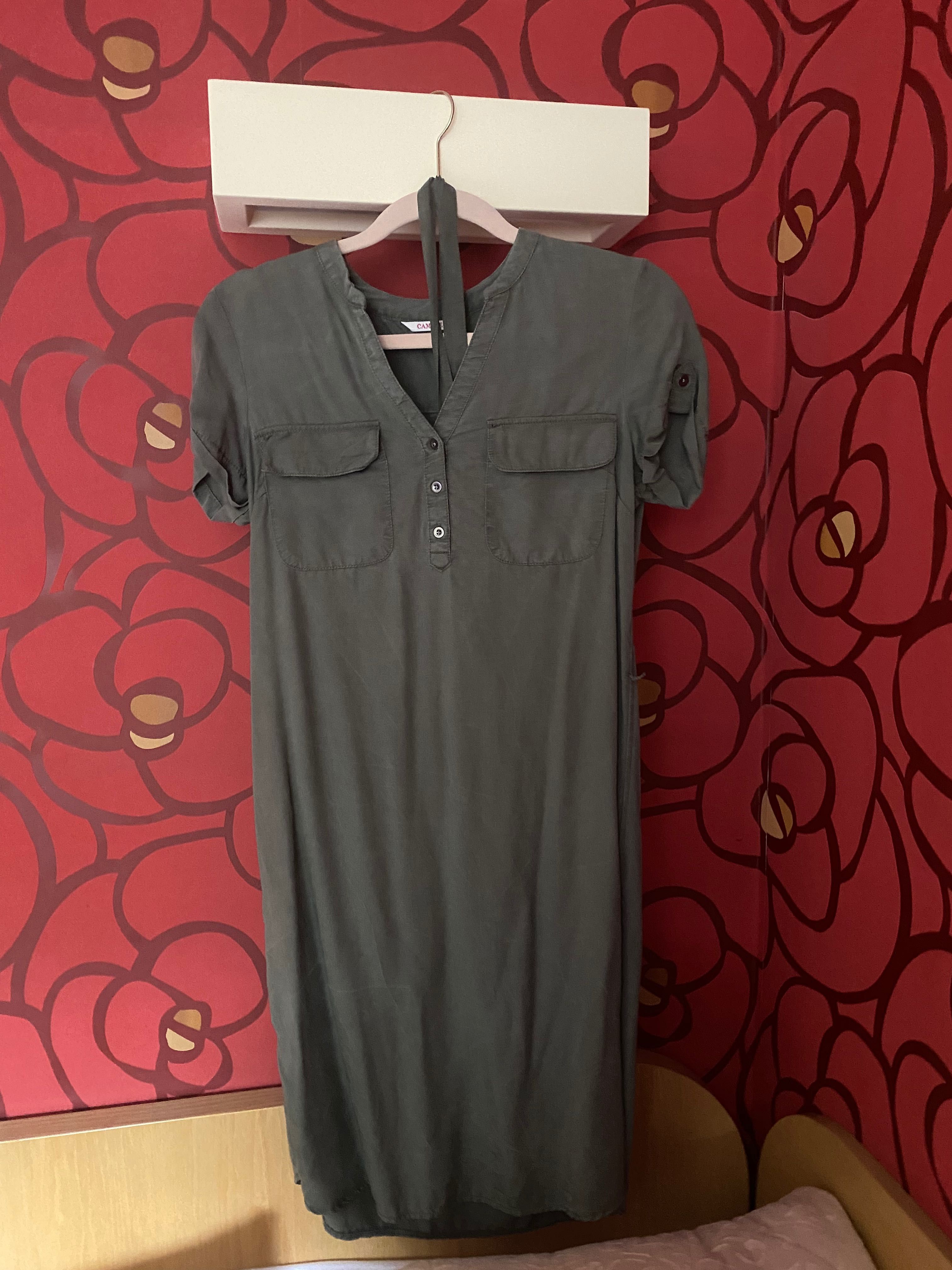 Camaïeu sukienka khaki S + pasek