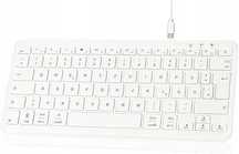 qulose qujpeu0001 bezprzewodowa klawiatura bluetooth biała qwertz vv