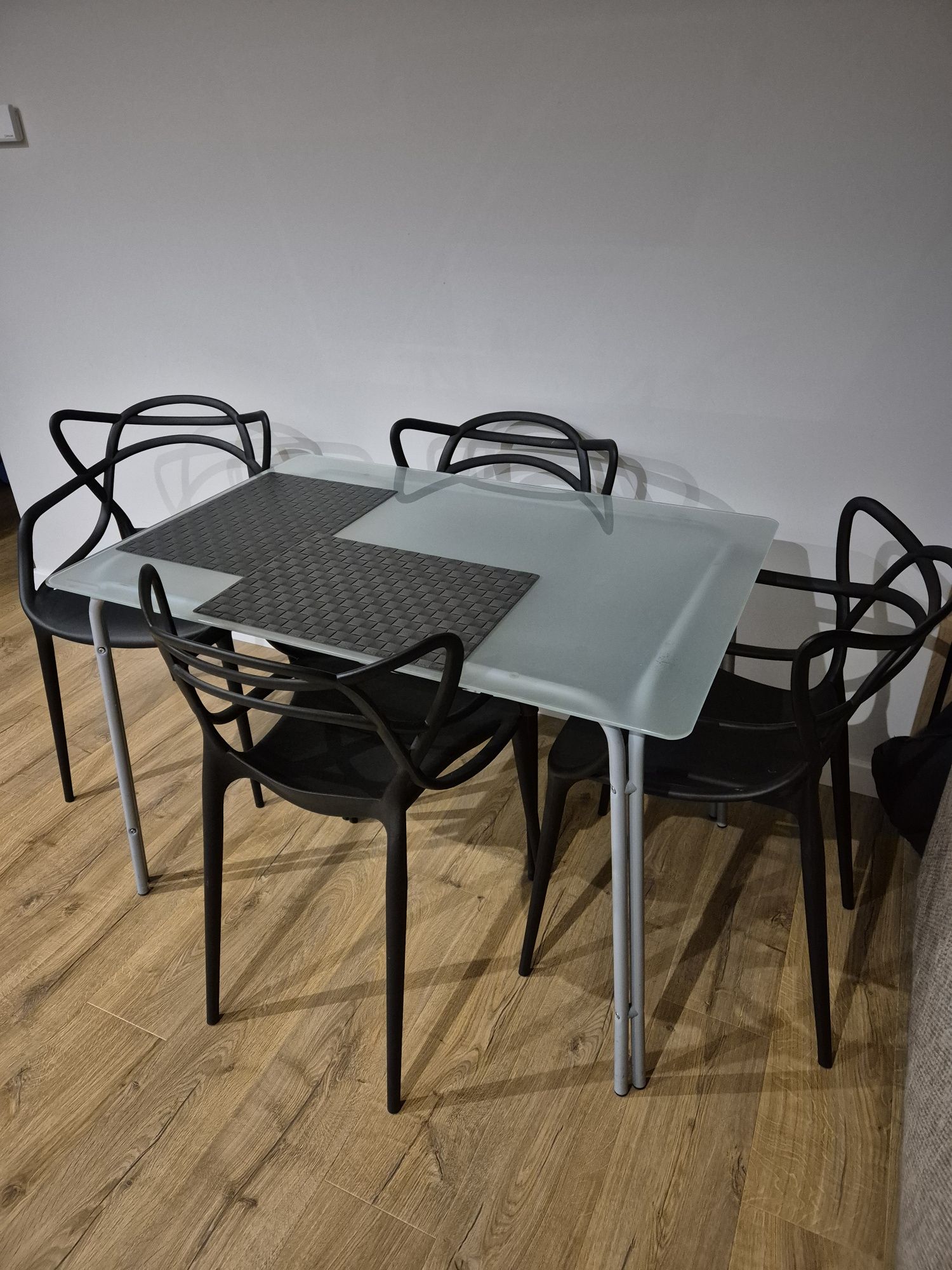 Stół szklany 75x110 wysokość 72cm do domu lub na ogród
