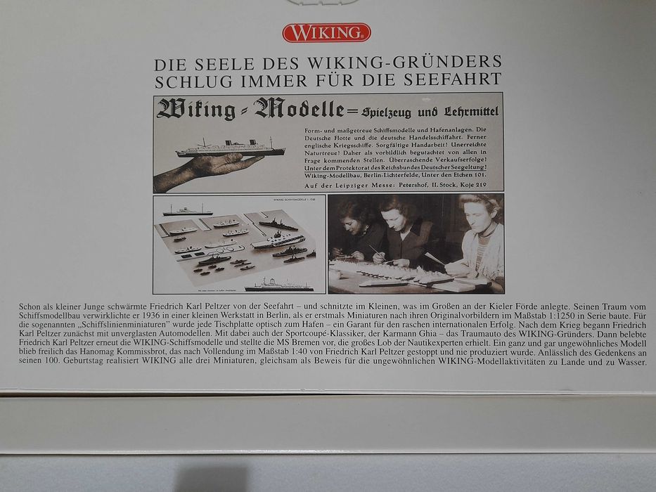 Kolekcja na 100 lat F.K.Peltzer 3 limitowane modele Wiking 1:87 1:90