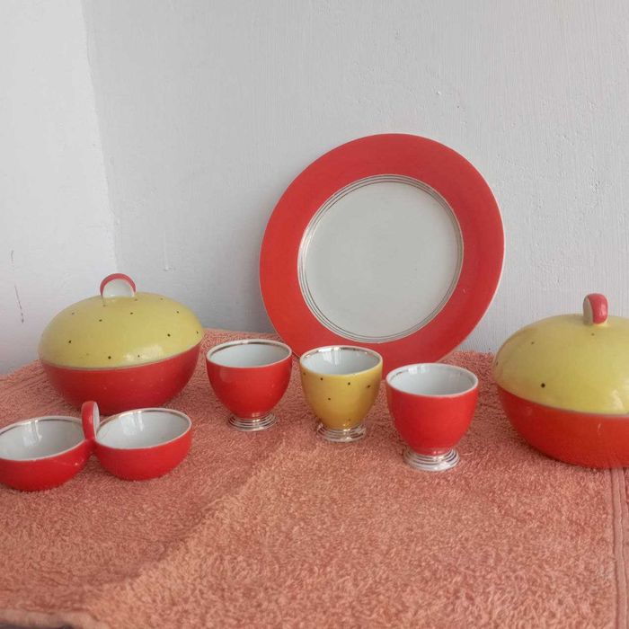 винтаж пашотница масленка  сервиз Завтрак довбиш