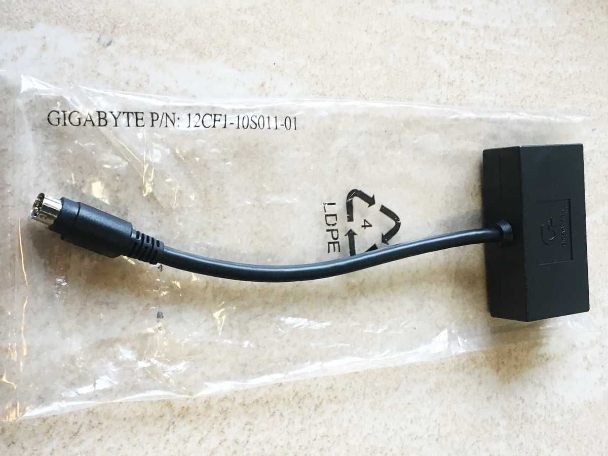 Nowa Przejściówka Adapter Gigabyte S-Video na HDTV Y/PR/PB