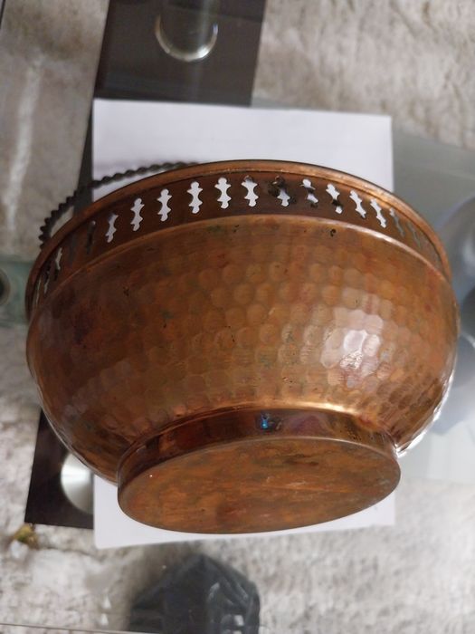 Fruteira vintage em cobre