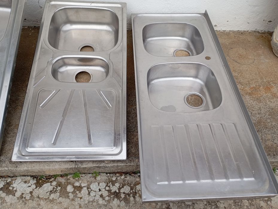 Lava louças em inox de uma e duas pias