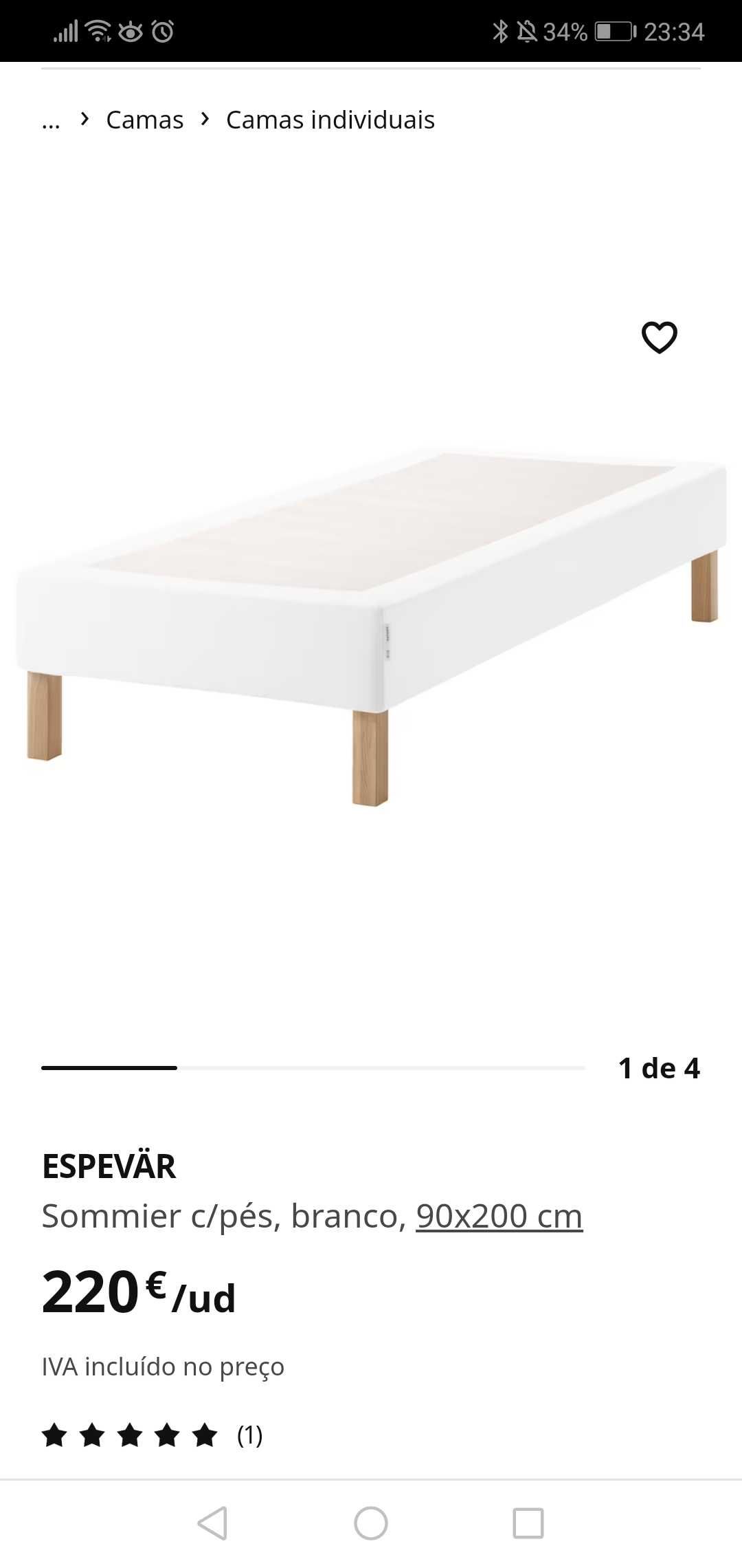 Cama ikea ESPEVAR com colchão