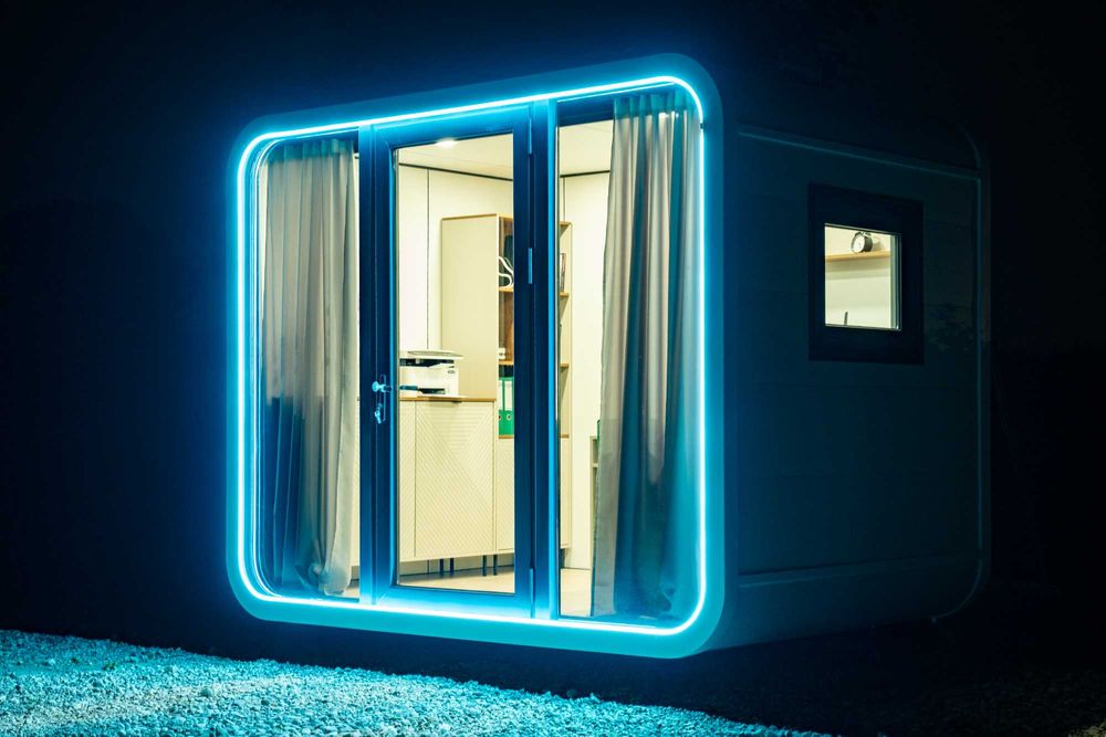 Mobilne biuro na kółkach, domek modułowy,kontenerowy, home office