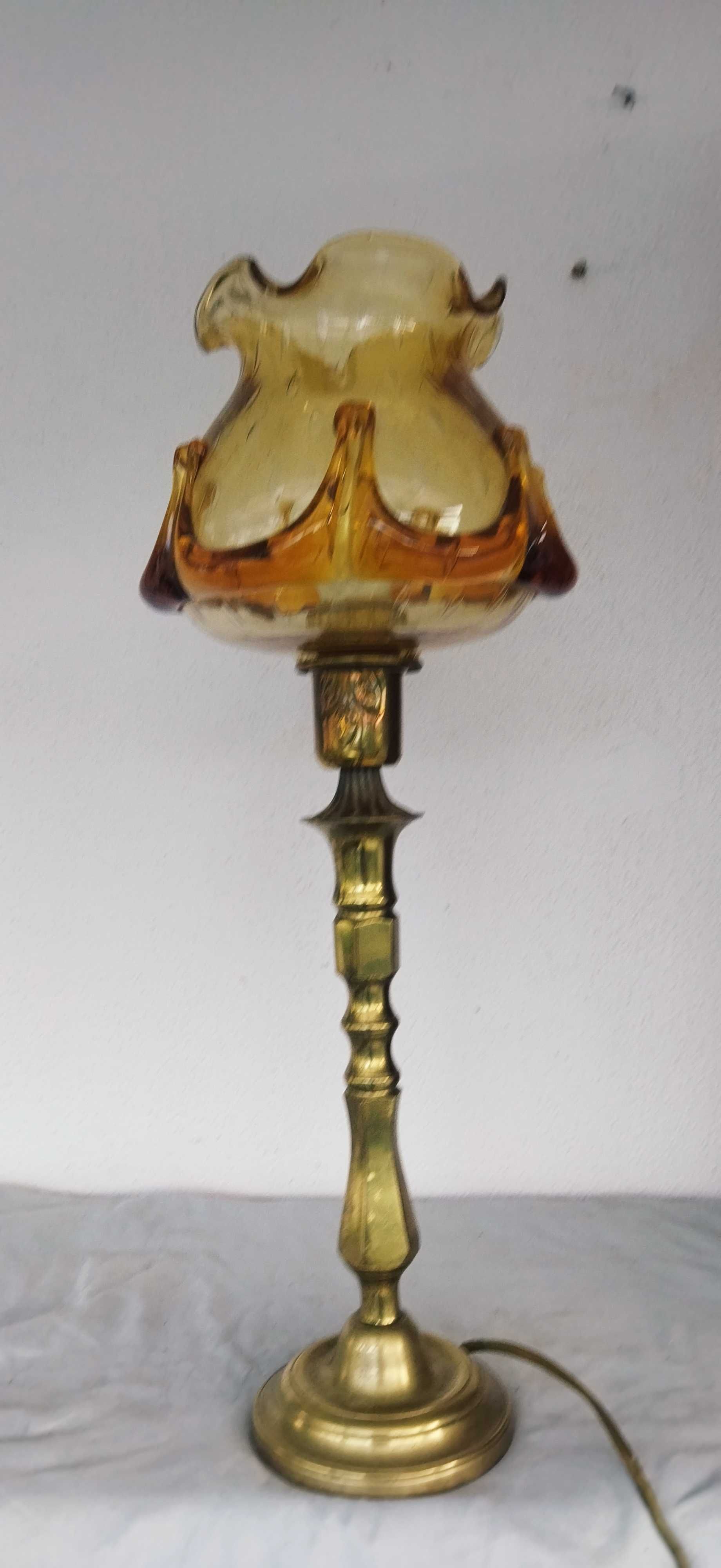 Лампа настольная.Латунь,стекло.53×20 см.Франция