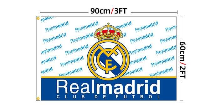 Flaga Real Madryt 60x90cm + brelok gratis