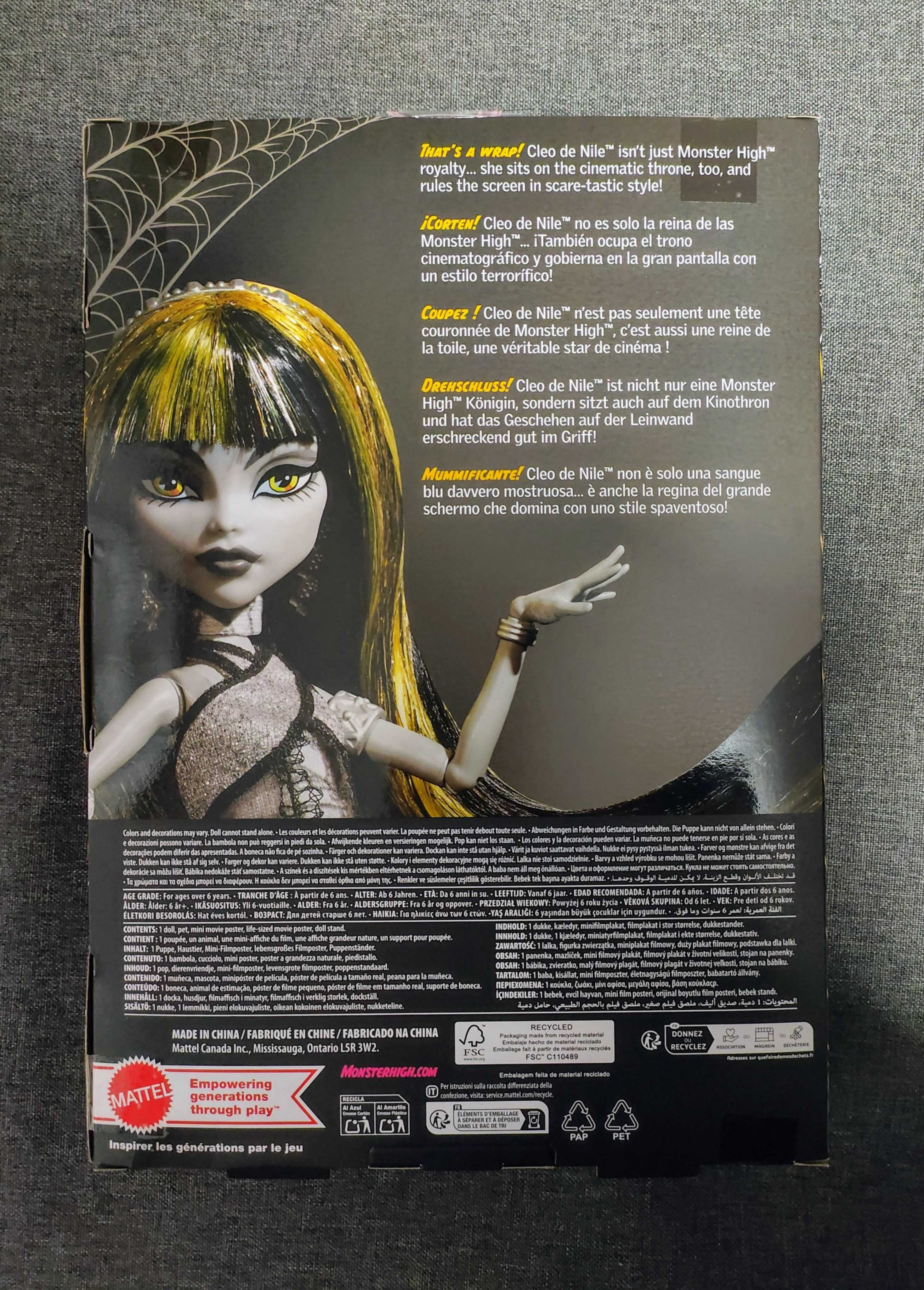 Monster High Cleo Reel Drama NOWA