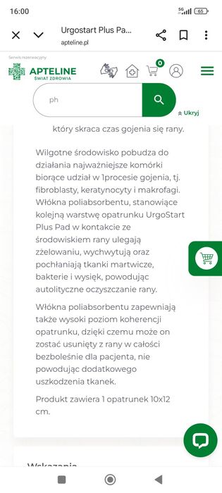 5 sztuk opatrunki na rany odleżyny specjalistyczne Urgo Start Plus