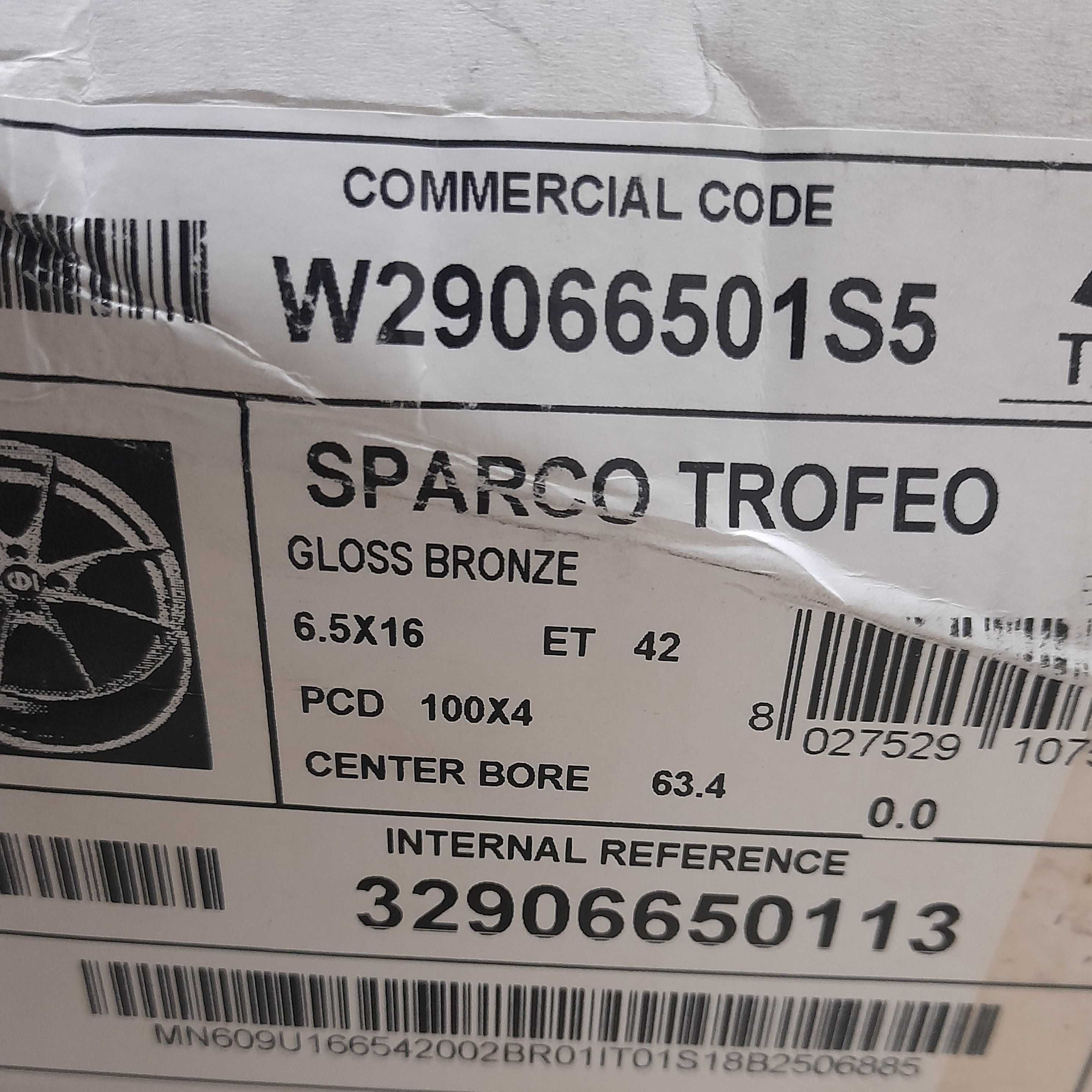 Felga SPARCO TROFEO 16'', 6,5J, 4x100 ET42