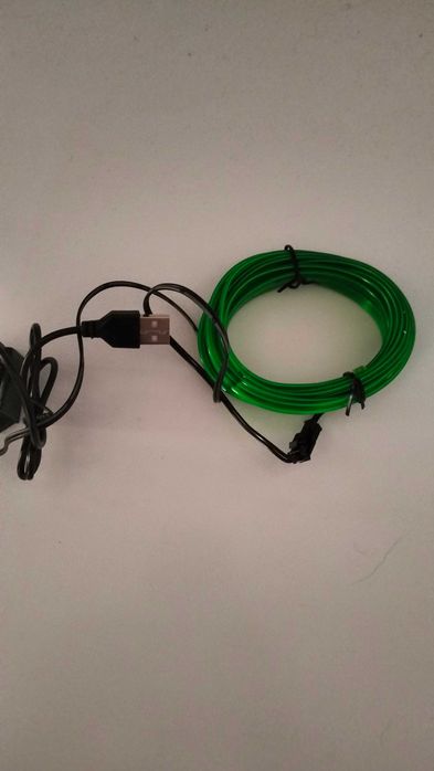 El wire fio decorativo usb verde. portes gratis