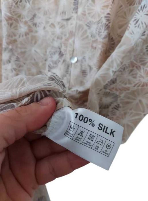 EAST jedwabna sukienka midi 40/42
