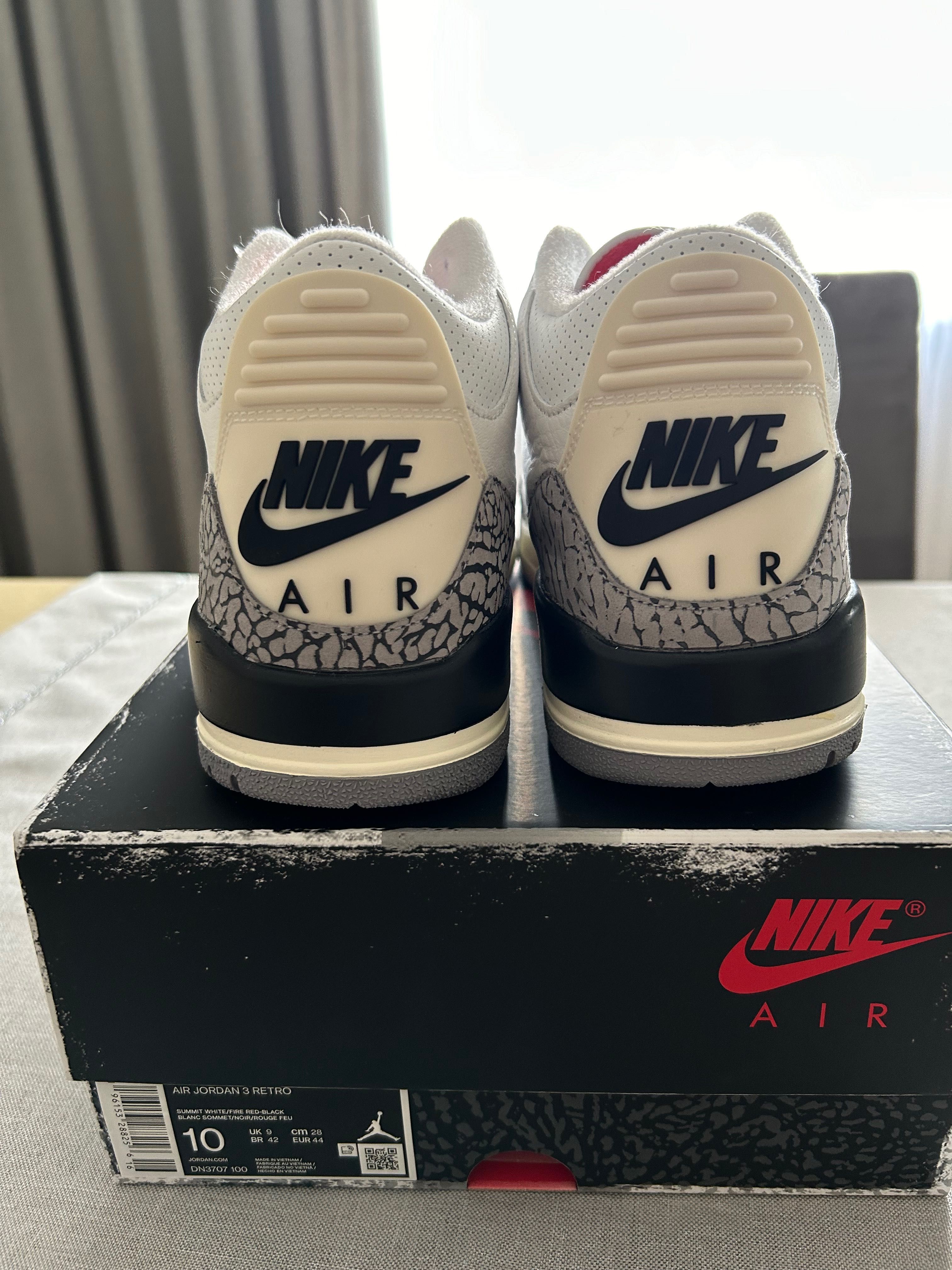 Air Jordan 3 retro white cement us 10