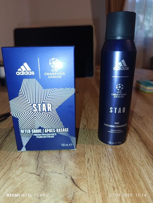 Męski Zestaw Adidas UEFA Champions League Star Woda po goleniu dezodor