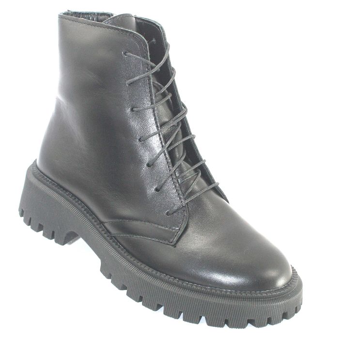 Черевики зимові жіночі чорні Ботинки зимние женские натуральная кожа