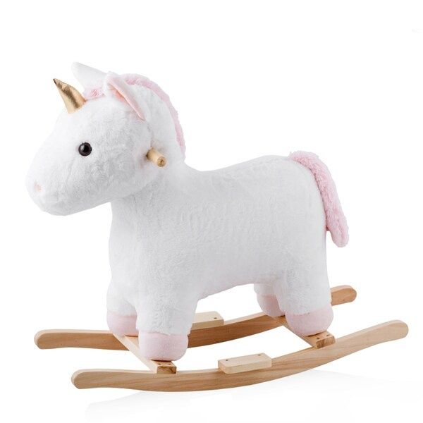 Jednorożec konik na biegunach Home&you drewniane płozy