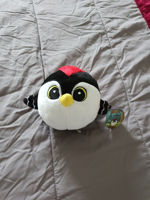 Conjunto 4 peluches Coruja Morcego Texugo e Pica-Pau