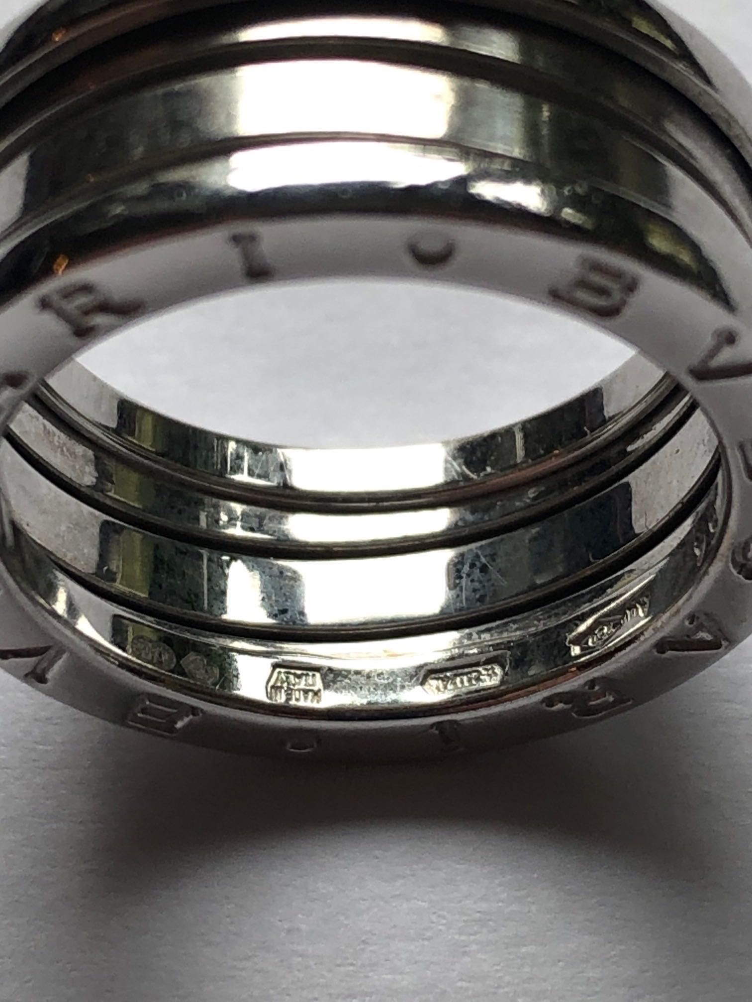Pierscione/Obraczka  Bvlgari B.zero3, biale zloty, proba 0,750 (18k)
