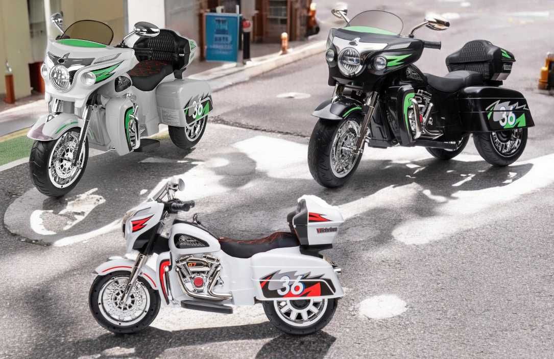 Motocykl HARLEY DAVIDSON CVO Elektryczny Auto Akumulator TRAJKA DZIECI