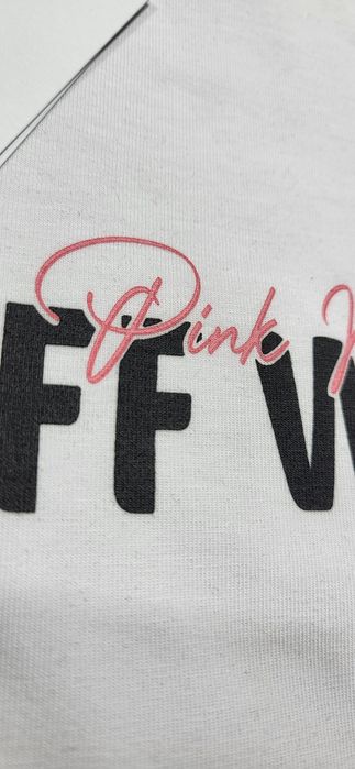 Off white biała koszulka damska bluzka mickey mouse S bawełna