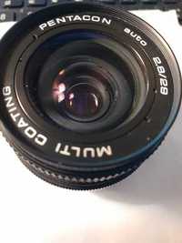 Pentacon 2,8/29 MC gwint M42 + adapter Canon EF /M42