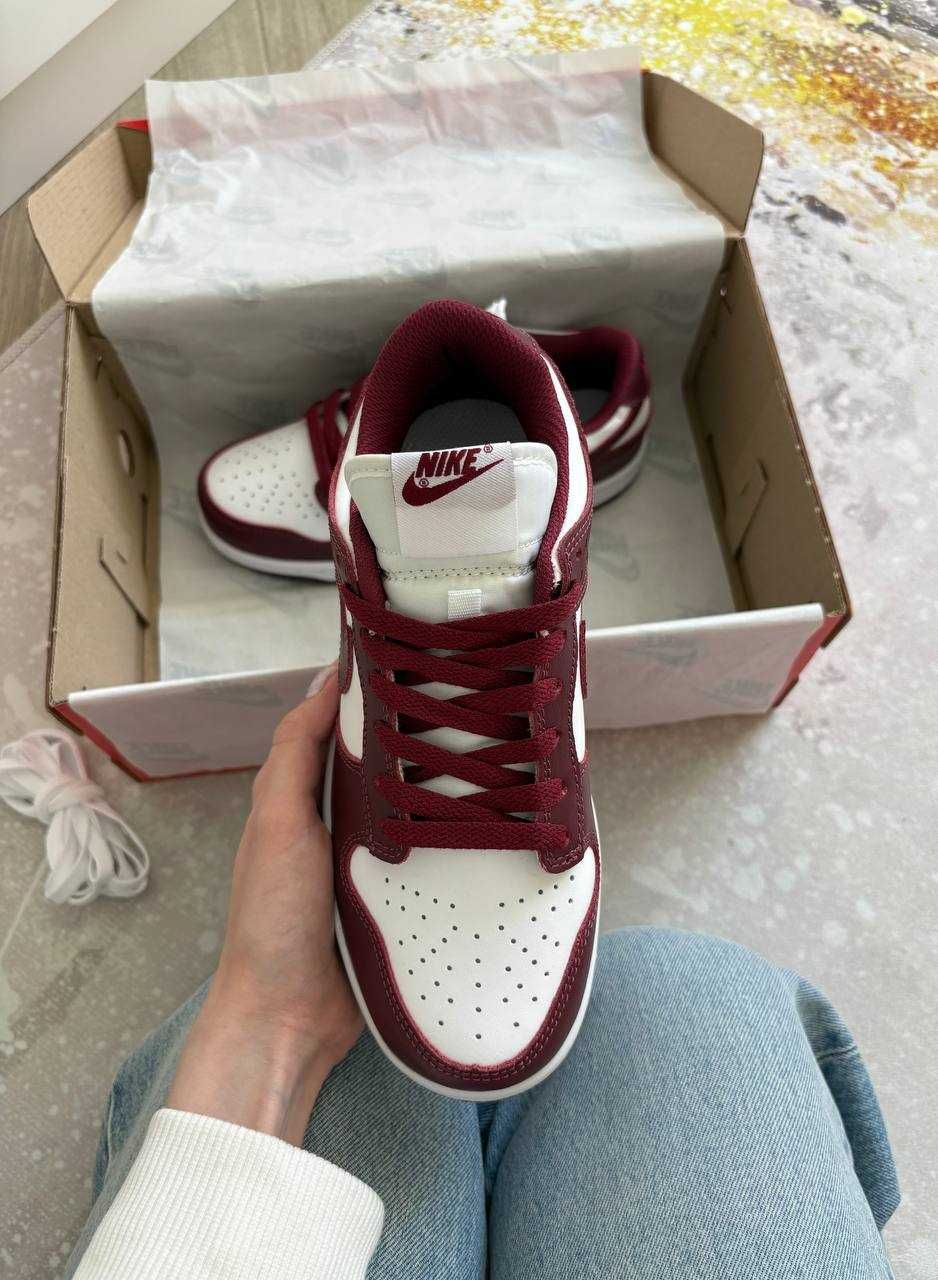 Кроссовки найк данк бордовые (36-41) Кросовки Новые Nike Dunk Bordo