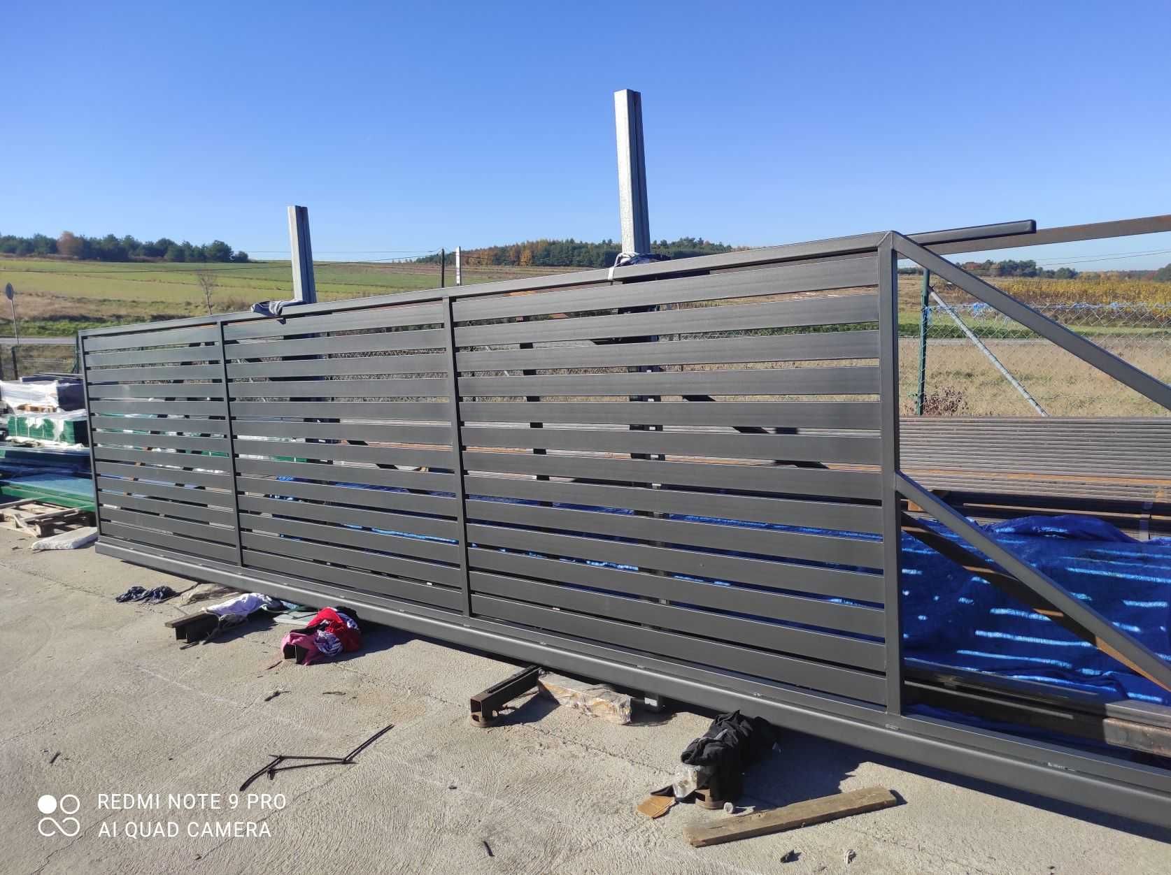 Ogrodzenie panelowe 143cm malowane panel słupek podmurówka Euromet