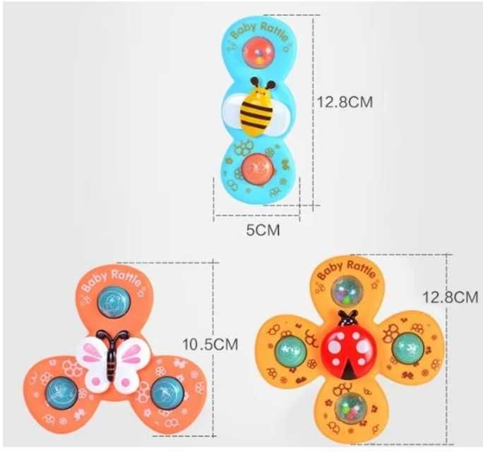 Zabawki do kąpieli 6 szt fidget spinner sensoryczny