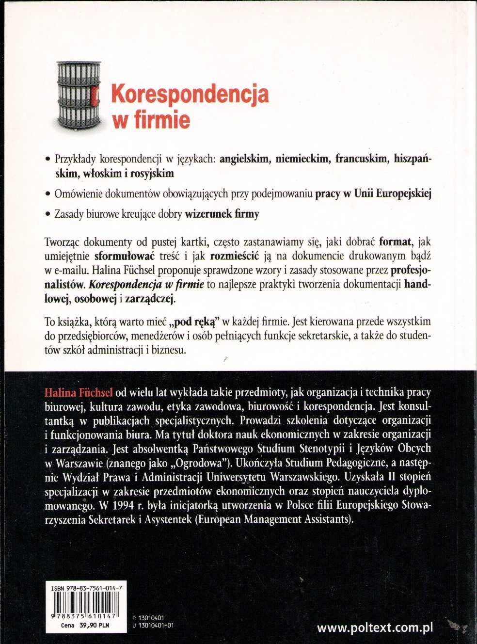 Korespondencja w firmie Halina Fuchsel