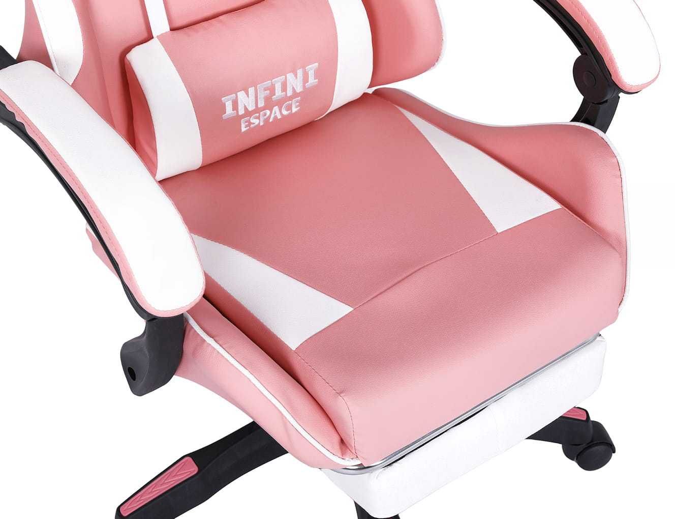 Fotel Gamingowy z podnóżkiem INFINI ESPACE Pink