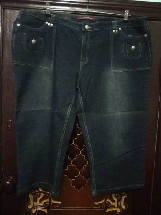 Джинсы -бриджи большой размер