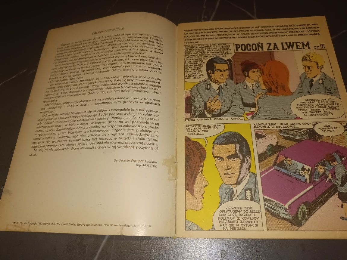 Komiks Kapitan Żbik Pogoń za lwem